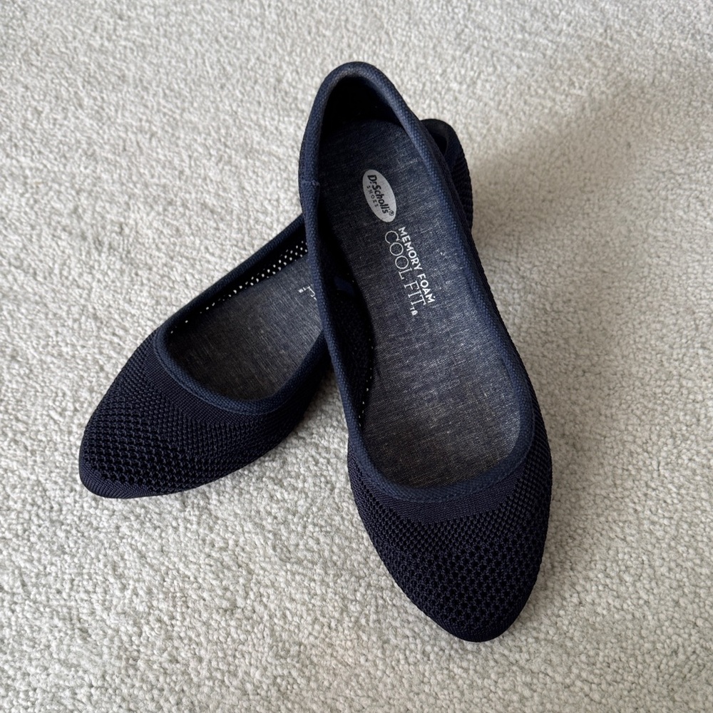 Dr. Scholl's Women's Navy Mesh Flats